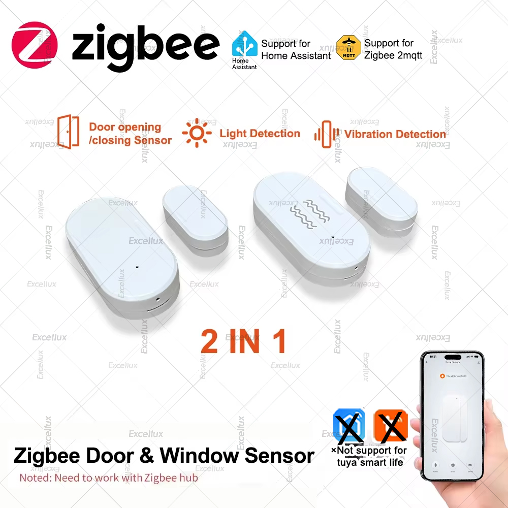 Home Security With Alarm - Zigbee 3.0 sensor de janela de