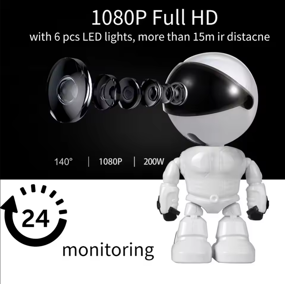 Home Security Robot - Câmera IP WiFi robô inteligente 1080P