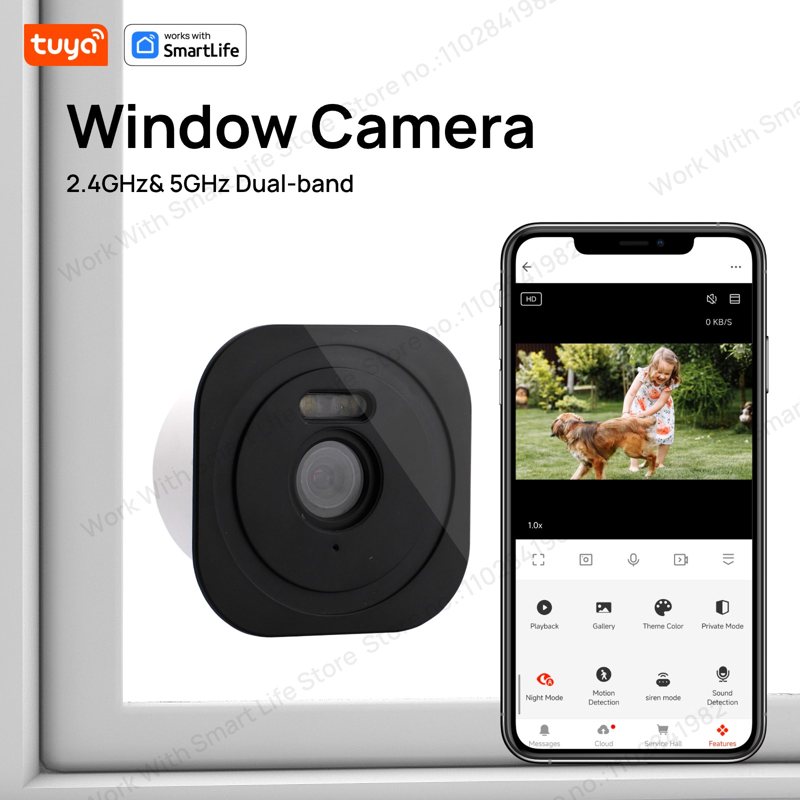 Home Security Robot - Câmera de janela tuya de 3mp