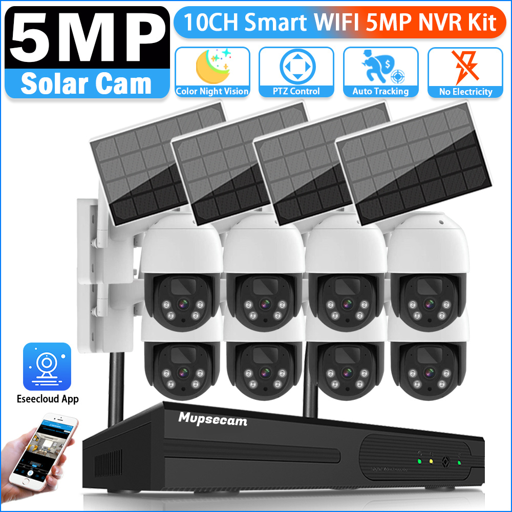 Camera Solar Wireless - Kit de Sistema de Câmeras de