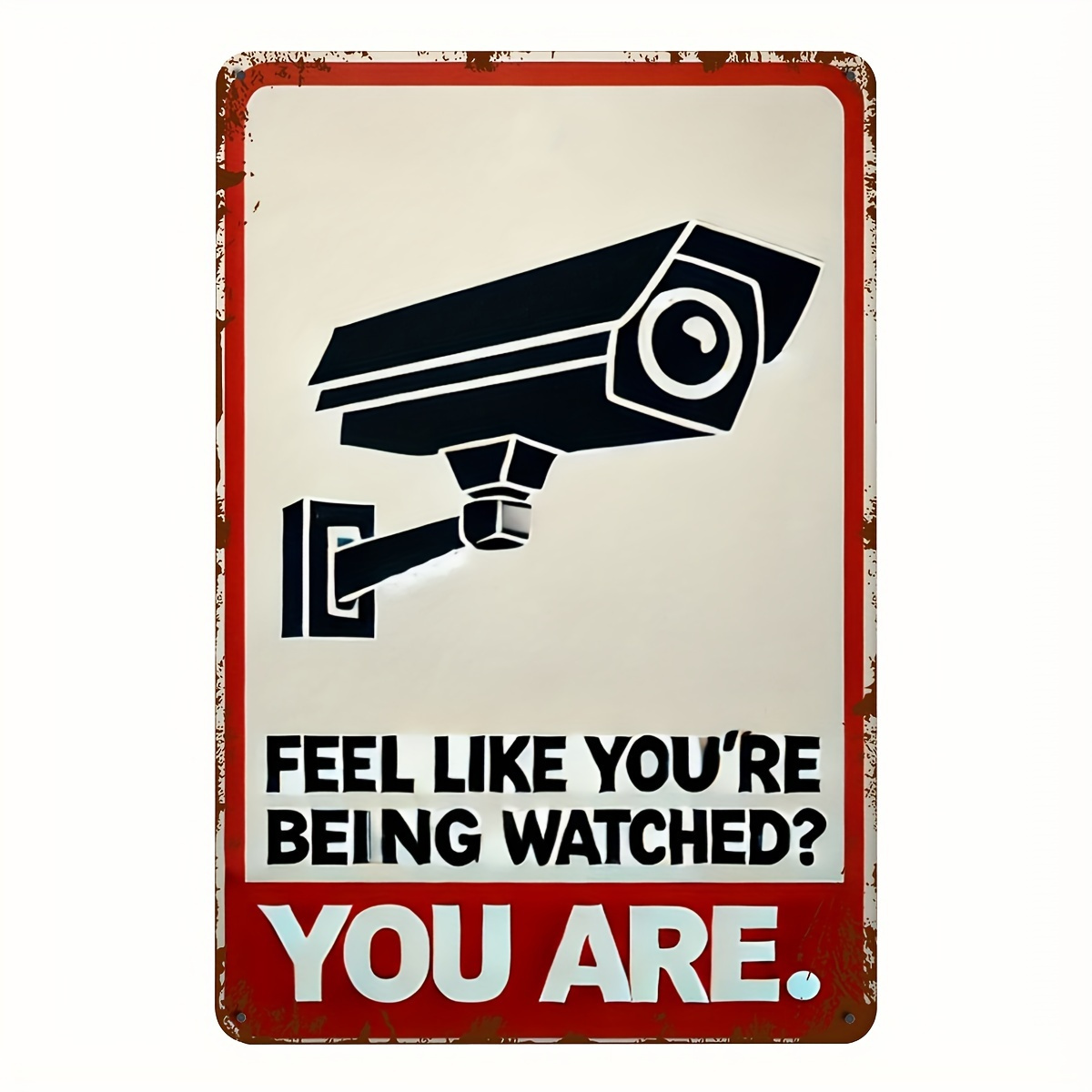 Home Security Quotes - Placa de metal divertida com aviso