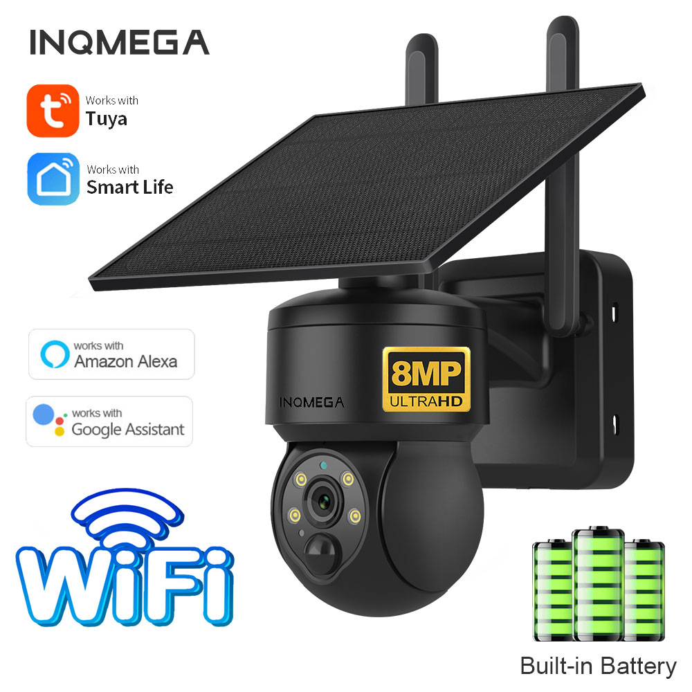 Camera Solar Wireless - Inqmega 8mp tuya câmera solar pir