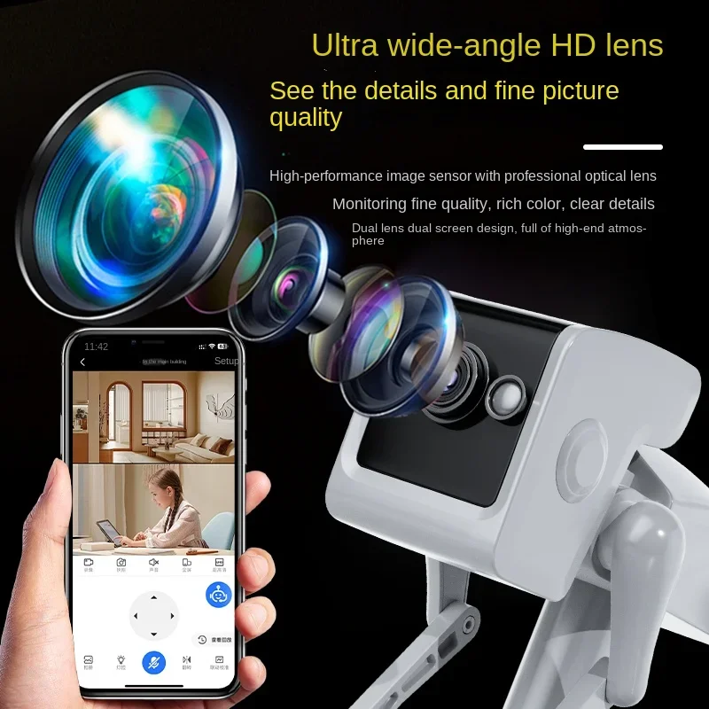 Home Security Robot - Câmera ip de 2mp, sem fio,
