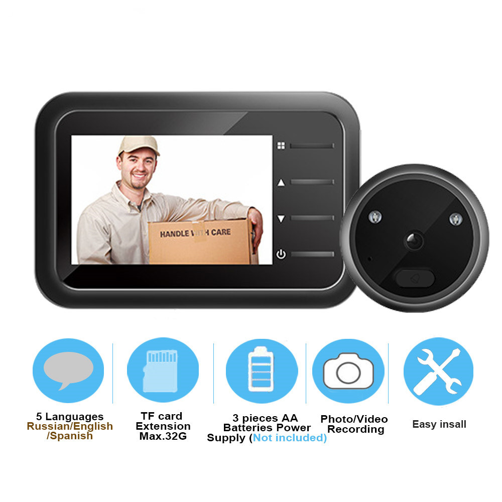 Home Security Ring Camera - Vídeo olho mágico campainha câmera vídeo-olho