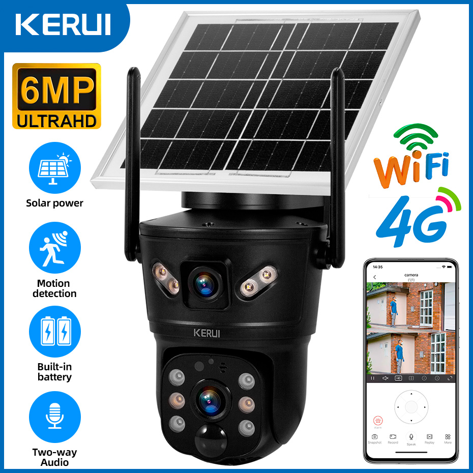 Home Security Video Cameras - Kerui ao ar livre 6mp câmera