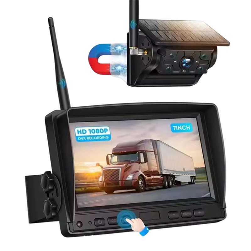 Camera Solar Wireless - Monitor Solar para Carro ABSY, Câmera