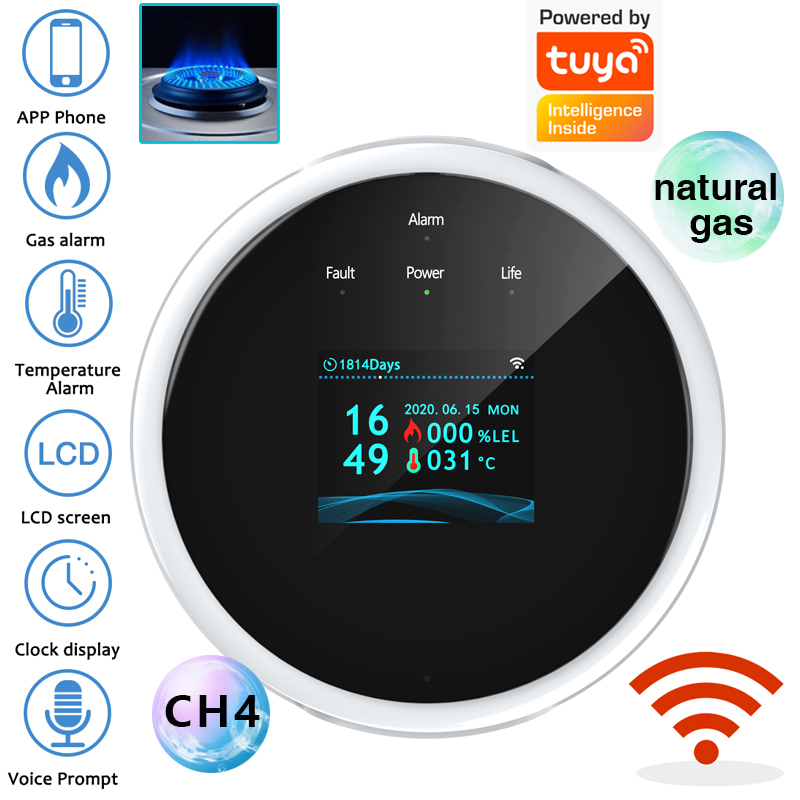 Home Security System - Sensor de Alarme de Gás WiFi