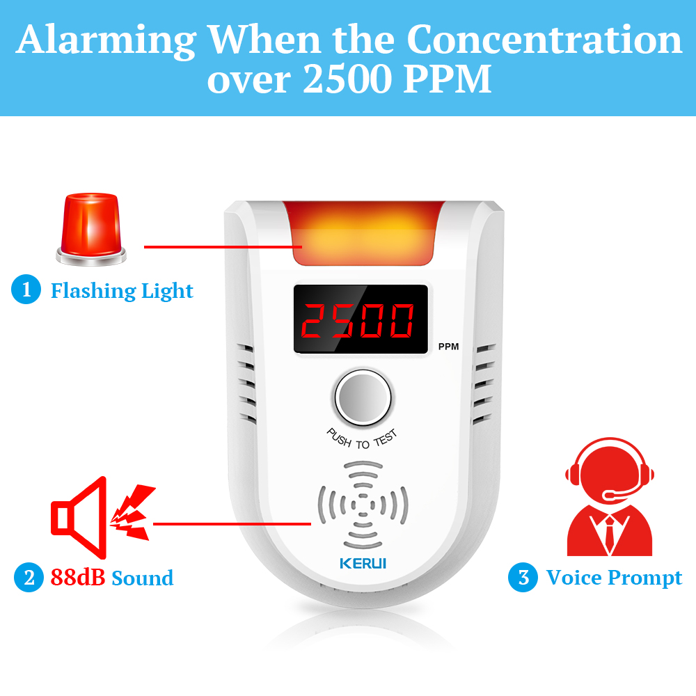 Kerui gd13 detector de gás lpg - Home Security System avaliação e preço