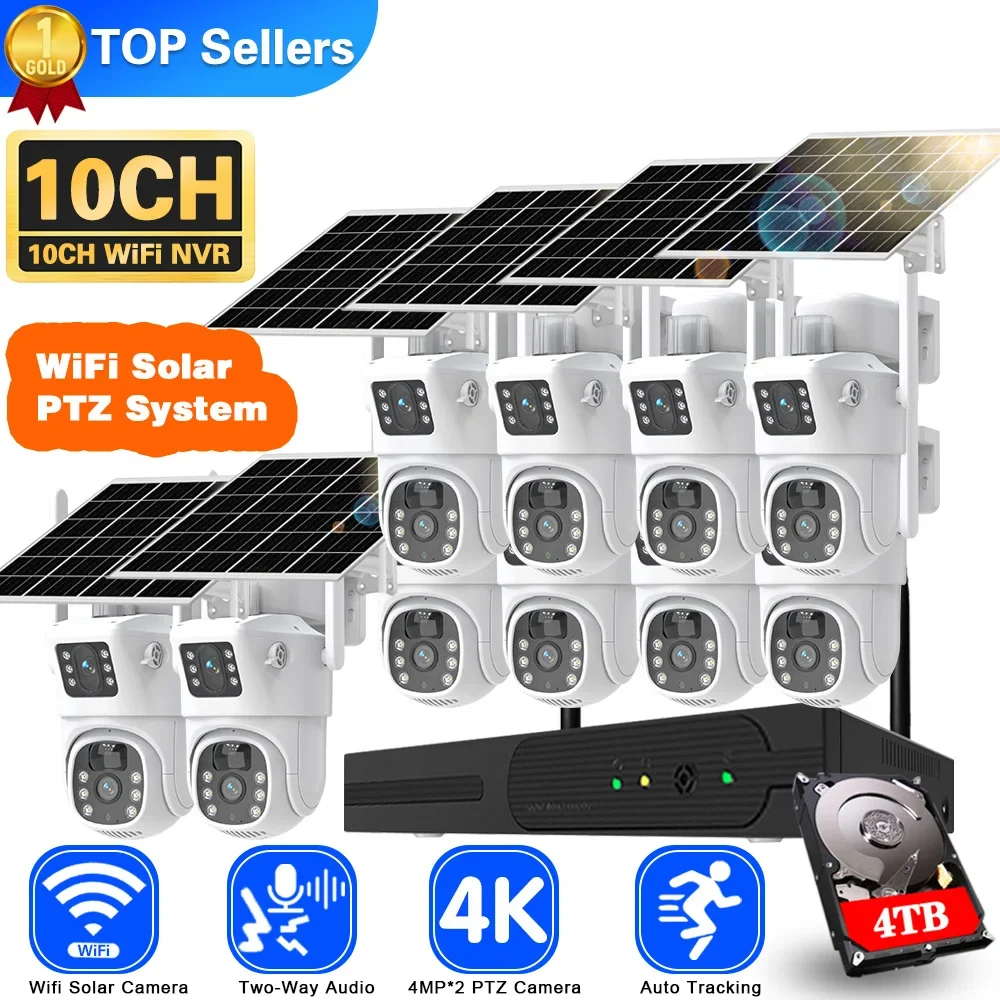Sistema de câmera solar CCTV c - Camera Solar Wireless avaliação e preço