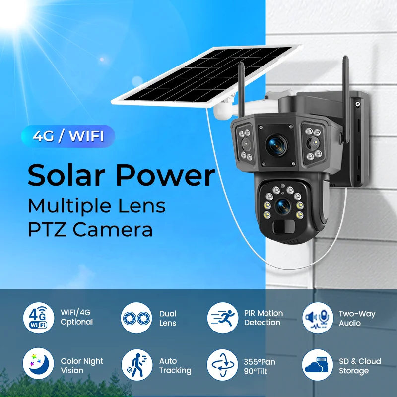 Câmera de Segurança Solar PTZ  - Camera Solar Wireless avaliação e preço