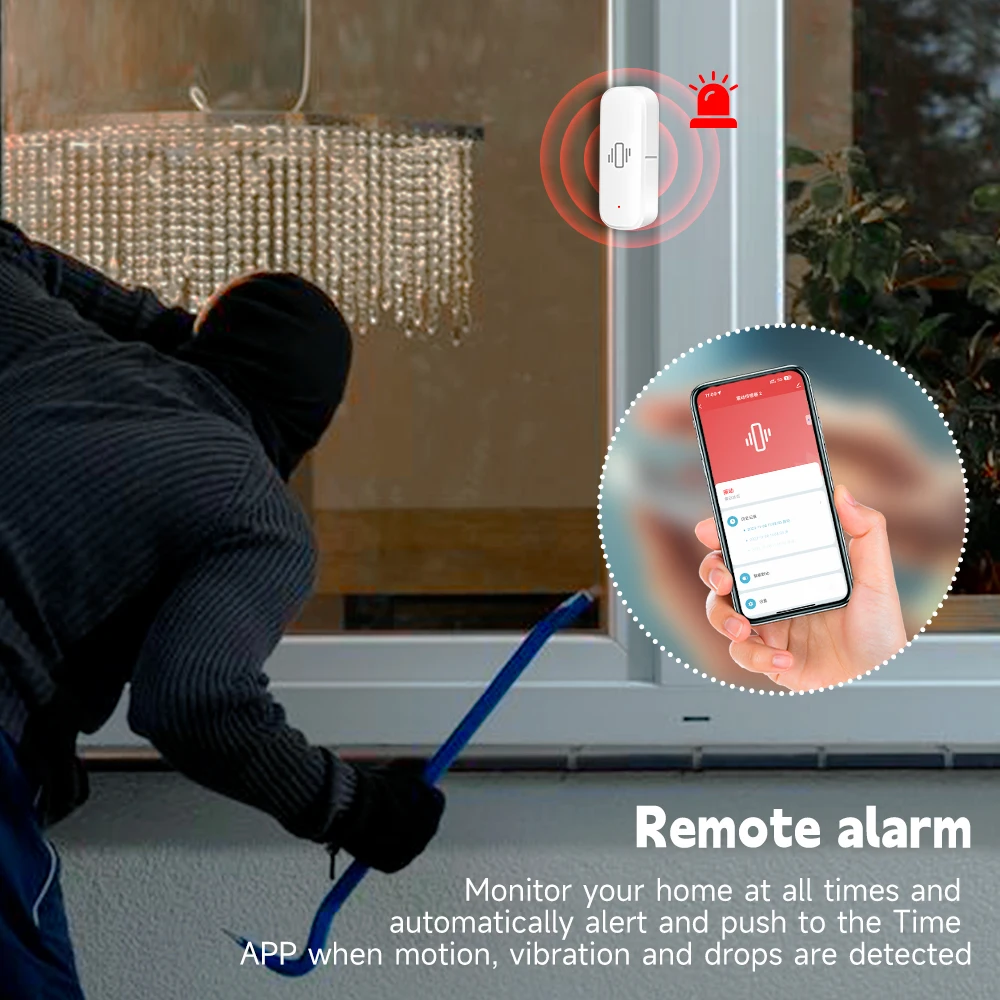 Sensor de Vibração Inteligente - Home Security With Alarm avaliação e preço