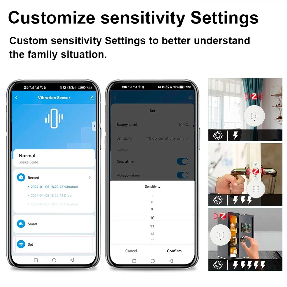 Sensor de Vibração e Inclinaçã - Home Security With Alarm avaliação e preço