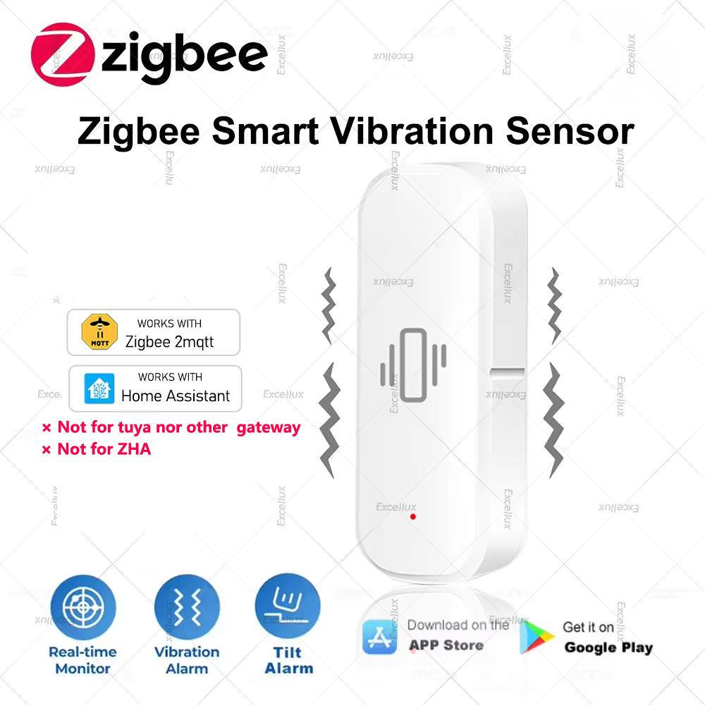 Zigbee sensor de vibração inte - Home Security With Alarm avaliação e preço