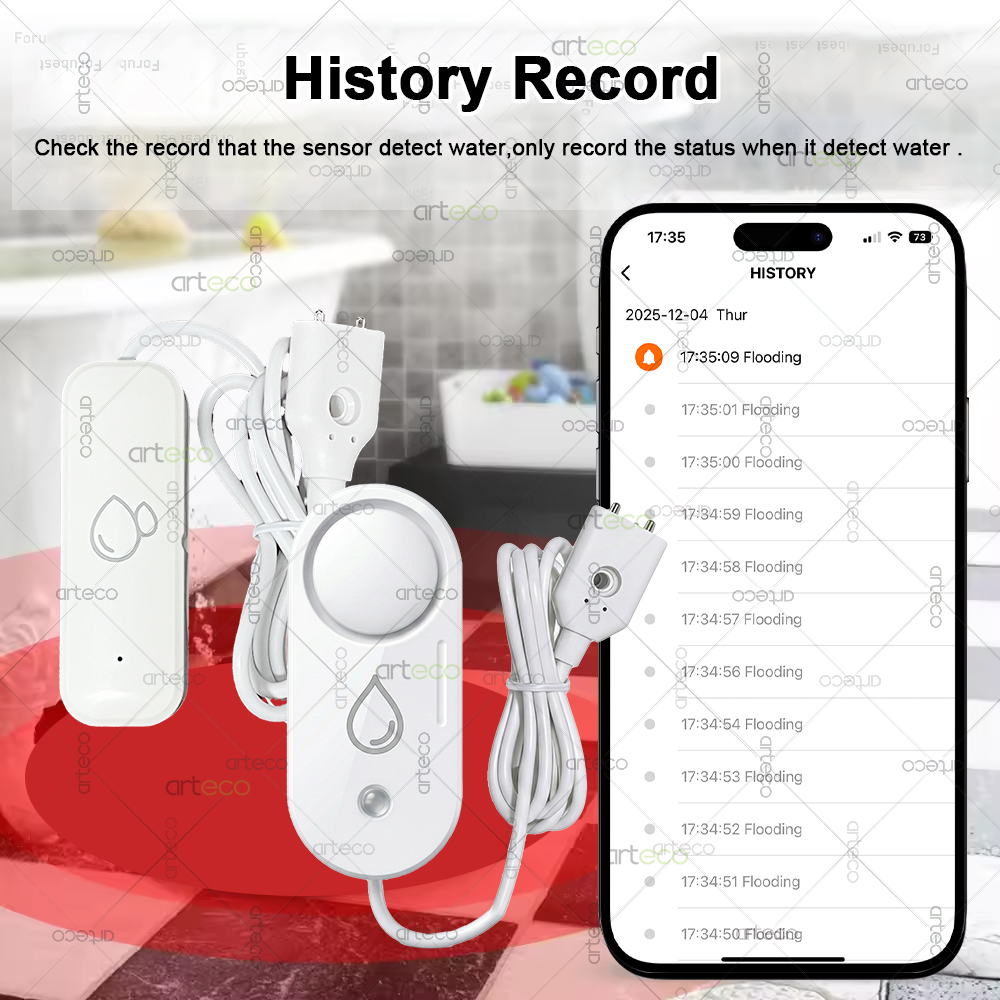 Sensor de Vazamento de Água Zi - Home Security With Alarm avaliação e preço