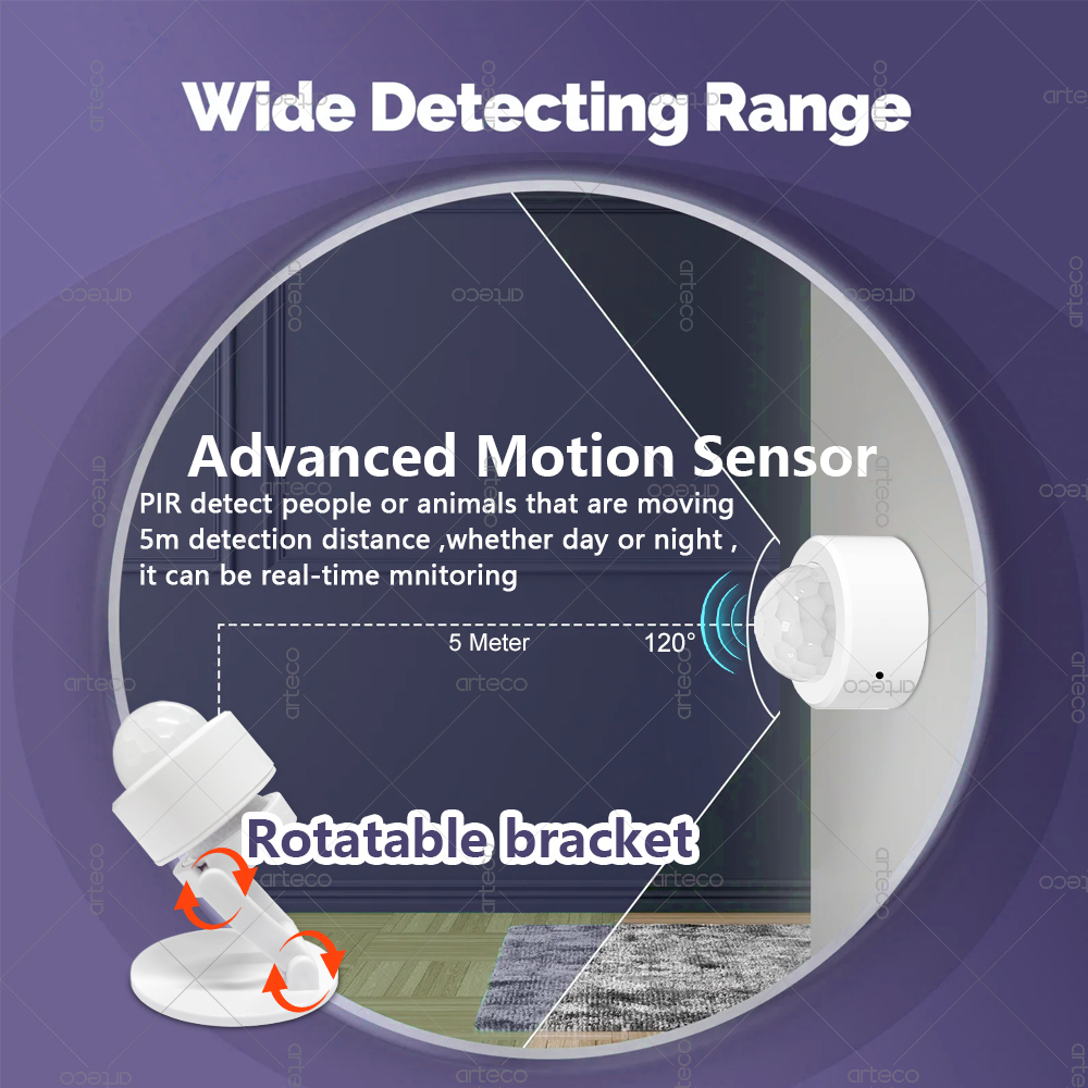 Sensor de Movimento PIR Mini Z - Home Security With Alarm avaliação e preço