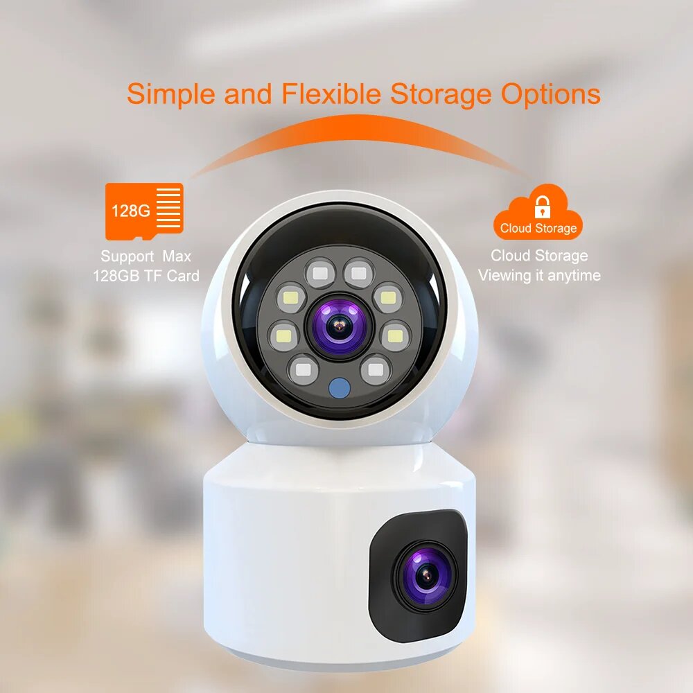Câmera PTZ Dual Lens 6MP HD Wi - Home Security Robot avaliação e preço