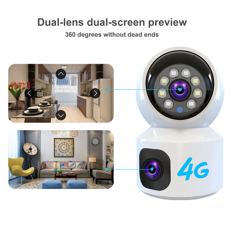 Câmera PTZ Dual Lens 6MP HD Wi - Home Security Robot avaliação e preço