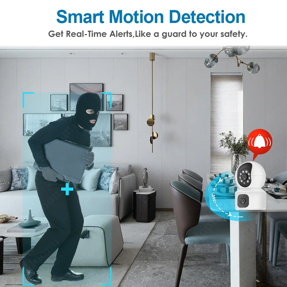 Câmera PTZ Dual Lens 6MP HD Wi - Home Security Robot avaliação e preço