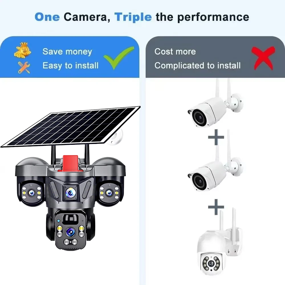 Kerui ao ar livre ptz 6mp 4g s - Home Security Video Cameras avaliação e preço