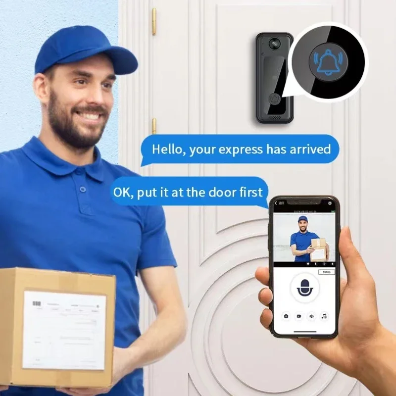 Campainha sem fio wi fi vídeo  - Home Security Ring Camera avaliação e preço